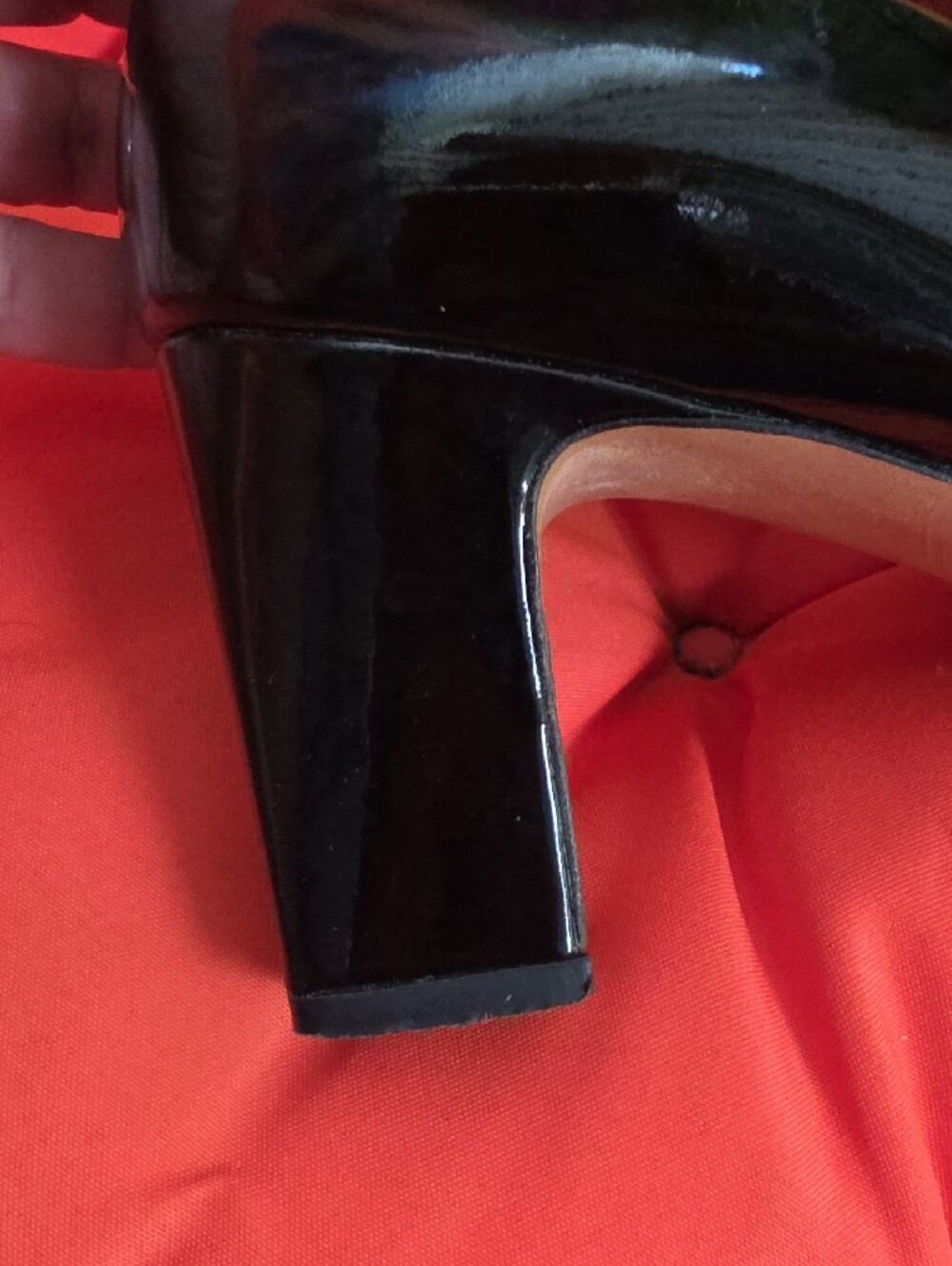 Tory Burch Black Patent Leather Flats with Gold Logo - Picture 6 of 7